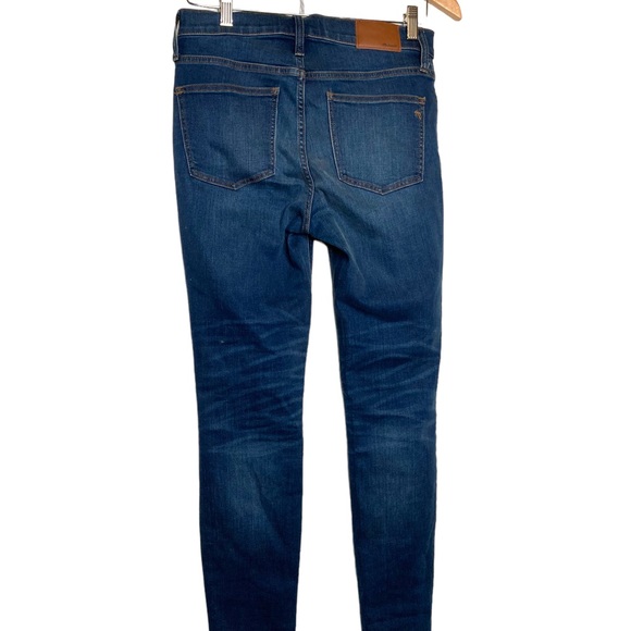 Madewell 9” High Rise Skinny Jeans Blue Whiskers Style j4624 Size 27 - Picture 3 of 14